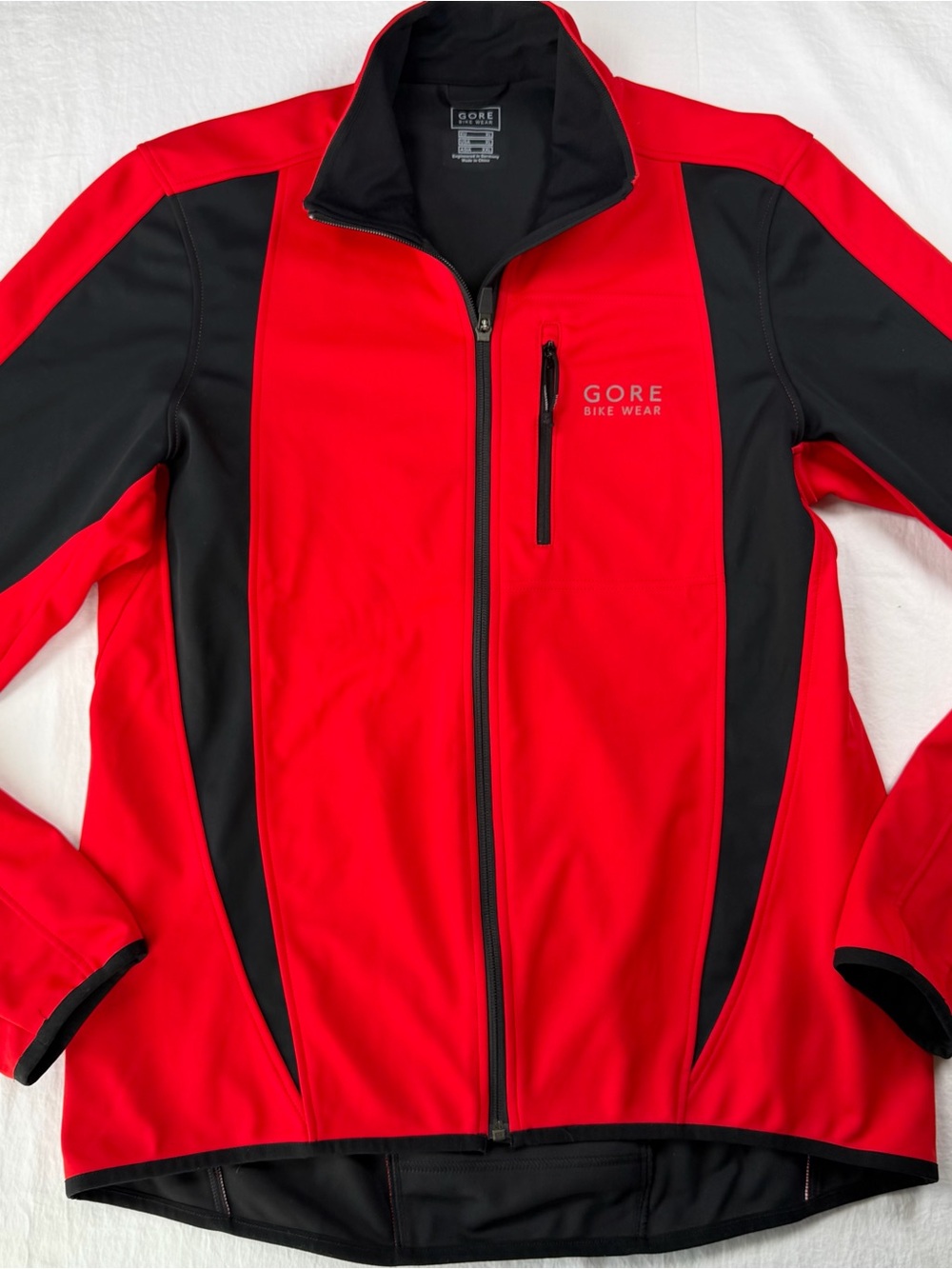 GORE Bike Wear Contest Windstopper Soft Shell Cycling Jacket Mens XL Red black